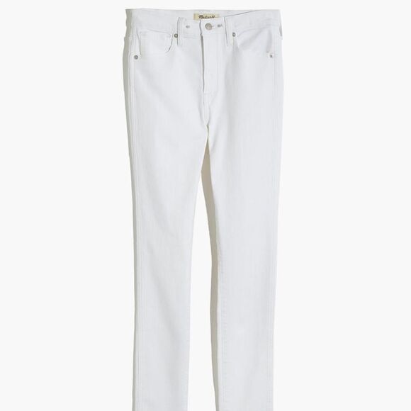 Madewell 10" High-Rise Skinny Jeans in Pure White* - Picture 1 of 9
